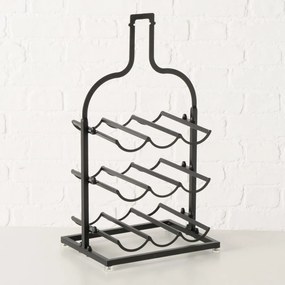 Stojak na wino metalowy w kształcie butelki BOTELLA, wys. 54,5 cm