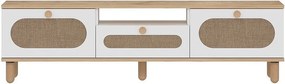 Stolik pod TV – 150 cm x 43 cm x 30 cm – Dąb szafirowy i biały – MDF