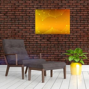 Abstrakcyjny żółty obraz (70x50 cm)