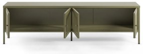Zielona metalowa szafka pod TV 160x50x35 cm Fayna – Marckeric