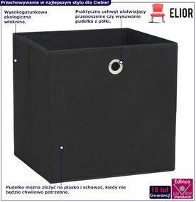 Komplet czarny 4 sztuk składanych pudełek R5-G53