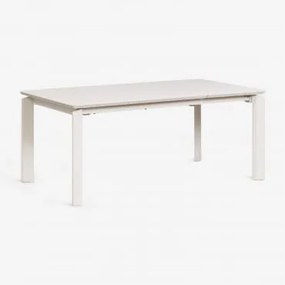 Rozkładany Prostokątny Stół Ogrodowy 180-240-300x100 Cm Z Aluminium Milenca Lodowata Biel - Sklum