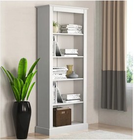 Biały regał z litego drewna sosnowego 181x31 cm Mille – Støraa