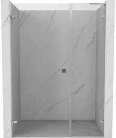 Mexen Lunar-B L drzwi prysznicowe uchylne lewe 130 cm, transparent, chrom - 832SL-130-050-01-00-L