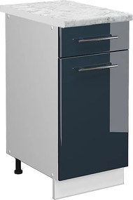 Szafka dolna do kuchni ciemnoniebieski wysoki połysk 40x60x82 fame-line