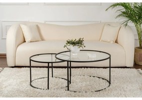 Zestaw stolików konferencyjnych Aurum Black 80 cm, 2 szt.