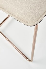 Krzesło z podstawą w kolorze różowego złota K390