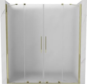 Mexen Velar Duo drzwi prysznicowe rozsuwane 180 cm, szron, złote - 871-180-000-32-50