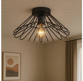 ONLI - Plafon DUCCIO 1xE27/22W/230V śr. 60 cm czarny