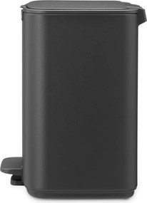 Ciemnoszary stalowy kosz na śmieci z pedałem 7 l Bo – Brabantia