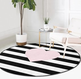 Czarno-biały dywan dziecięcy ø 120 cm Comfort – Mila Home