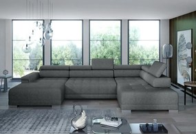 Narożnik CAMPO XL z elektryczną regulacją siedziska Prawostronny w tkaninie MEMPHIS 06 WERSAL