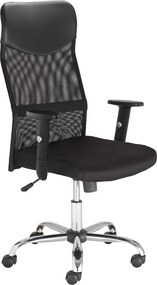 Czarne krzesło biurowe z regulowanymi podłokietnikami Oxford R