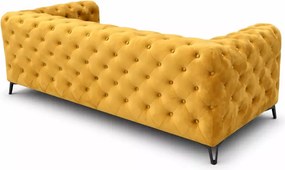 Pikowana sofa Chesterfield Moet 3 osobowa w stylu glamour