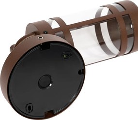 Lampa ścienna zewnętrzna brązowa rdza IP44 z czujnikiem zmierzchu - Ruben