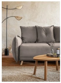 Jasnobrązowy sztruksowy rozkładany narożnik (strona zmienna) Lazy Lukka – Miuform