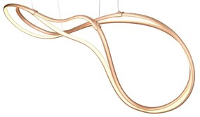 Lampa wisząca LED w kolorze złota z metalowym kloszem Nala – Trio Select