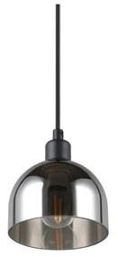 Lampa wisząca w czarno-srebrnym kolorze ze szklanym kloszem ø 12 cm Molly – Trio