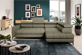 Narożnik BAGGIO Prawostronny z funkcją spania, wolnostojący tkanina LETTO 38 Jasna Zieleń WERSAL