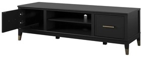 Czarny stolik pod TV CosmoLiving by Cosmopolitan Westerleigh