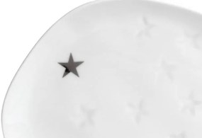 Biały porcelanowy talerz GWIAZDY, mały