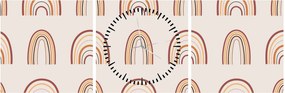 Obraz - Kreacje marzeń N⁰3 (z zegarem) (90x30 cm)