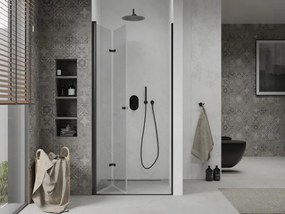 Mexen Lima drzwi prysznicowe składane 80 cm, transparent, czarne - 856-080-000-70-00