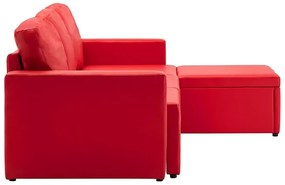 Rozkładana sofa modułowa czerwona - Odi 4Q