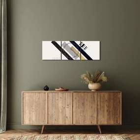 Obraz - Kształty geometryczne N⁰5 (z zegarem) (90x30 cm)