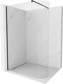 Mexen Kioto-R ścianka prysznicowa zaokrąglona Walk-in 160 x 200 cm, transparent 8 mm, czarna - 800-160-101-70-06