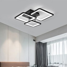 Plafon lampa LED sufitowa kwadrat metalowa AT88-3SL-Czarny