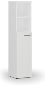 Szafa biurowa kombinowana PRIMO WHITE, drzwi na 3 poziomach, 400 x 420 x 1781 mm, biały