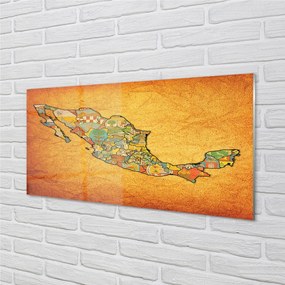 Panel nad Blat Kuchenny Kolorowa Mapa Kontynentów