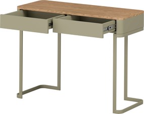 Konsola Elivo 110 cm z szufladami na stelażu - eukaliptus / dąb baltic dune