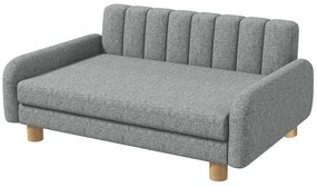 PawHut Łóżko dla psa z obrzeżem ochronnym Przestronne legowisko dla dużych psów szare 94x61x40cm | Aosom PL