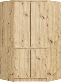 Duża narożna szafa na ubrania dąb artisan C5-B70