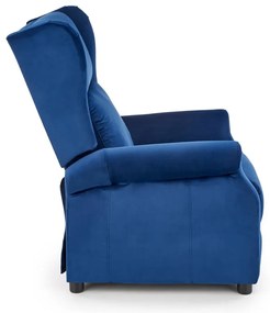 Fotel AGUSTIN 2 VELVET granatowy rozkładany HALMAR