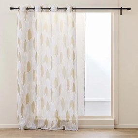 Beżowa firanka z woalu 140x240 cm Kim – douceur d'intérieur