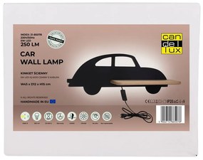 Czarna lampa dziecięca Car – Candellux Lighting