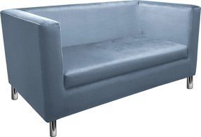Sofa Monaco : Kolor nogi - Chrom, Kolor tkaniny - VELVET - BL06, Typ tkaniny - Velvet, Wysokość nogi - 15 cm