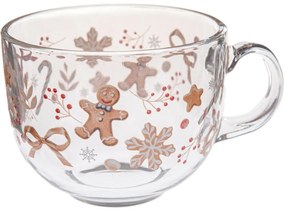 Zestaw 6 szklanych kubków Pierniczek 500 ml