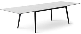 Biało-czarny rozkładany stół z białym blatem 90x165 cm Meza – Hammel Furniture