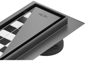 Mexen Flat 360° M13 odpływ liniowy obrotowy 2w1 90 cm, gun gray szczotkowany - 1E10090-40