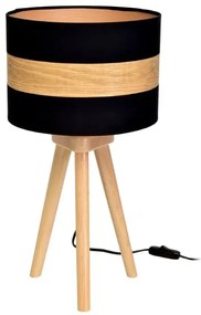 Czarno drewniana lampka nocna 2S K366 Z6-C89