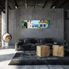 Obraz - Grecka aleja, obraz olejny (170x50 cm)
