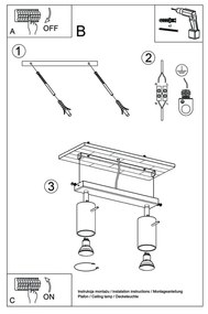 Drewniana lampa sufitowa Nice Lamps Ludwik