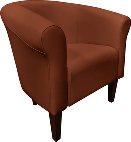 Fotel Milo tkanina Eko-skóra elegancki fotel do salonu i gabinetu : Kolor nogi - Venge, Kolor tkaniny - EKO-SKÓRA - 3D, Wysokość nogi - 20 cm