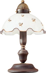 Kolarz 731.73.160 - Lampa stołowa NONNA 1xE27/75W/230V, motyw kwiatowy, różowe złoto