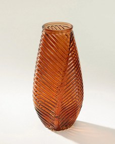 Szklany wazon Leaf II 13x10x29 cm