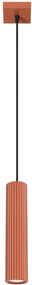 Nowoczesna czerwona pojedyńcza lampa wisząca - D296-Melson